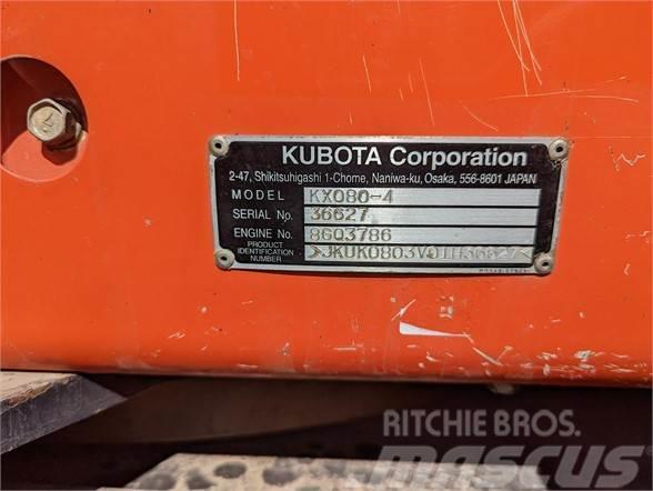 Kubota KX080-4 Lánctalpas kotrók