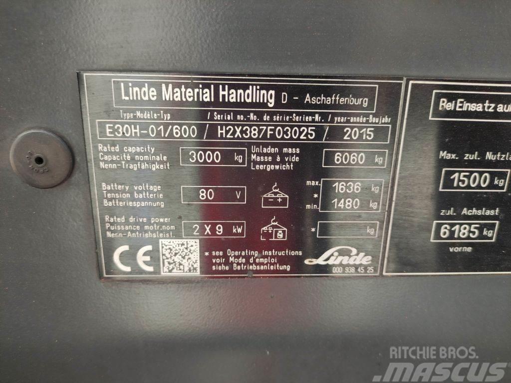 Linde E30H-01-600-387 Elektromos targoncák