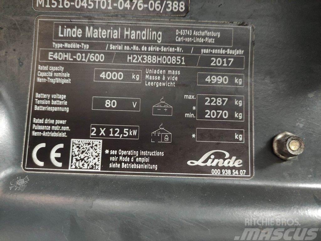Linde E40HL-01/600-388 Elektromos targoncák