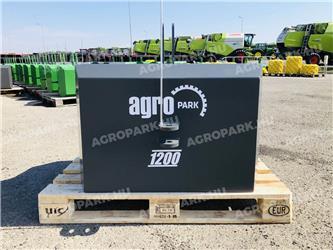  1200 kg front hitch weight, in gray color