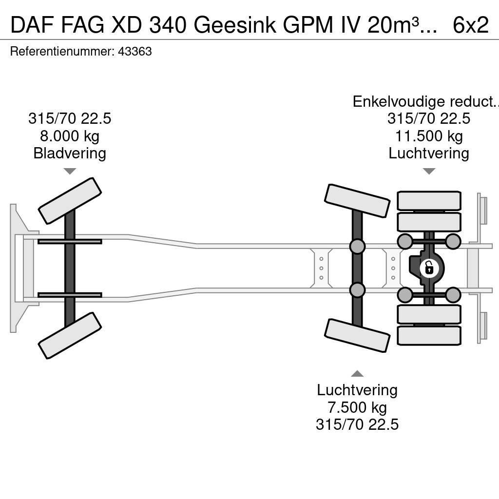 DAF FAG XD 340 Geesink GPM IV 20m³ GEC Hulladék szállítók