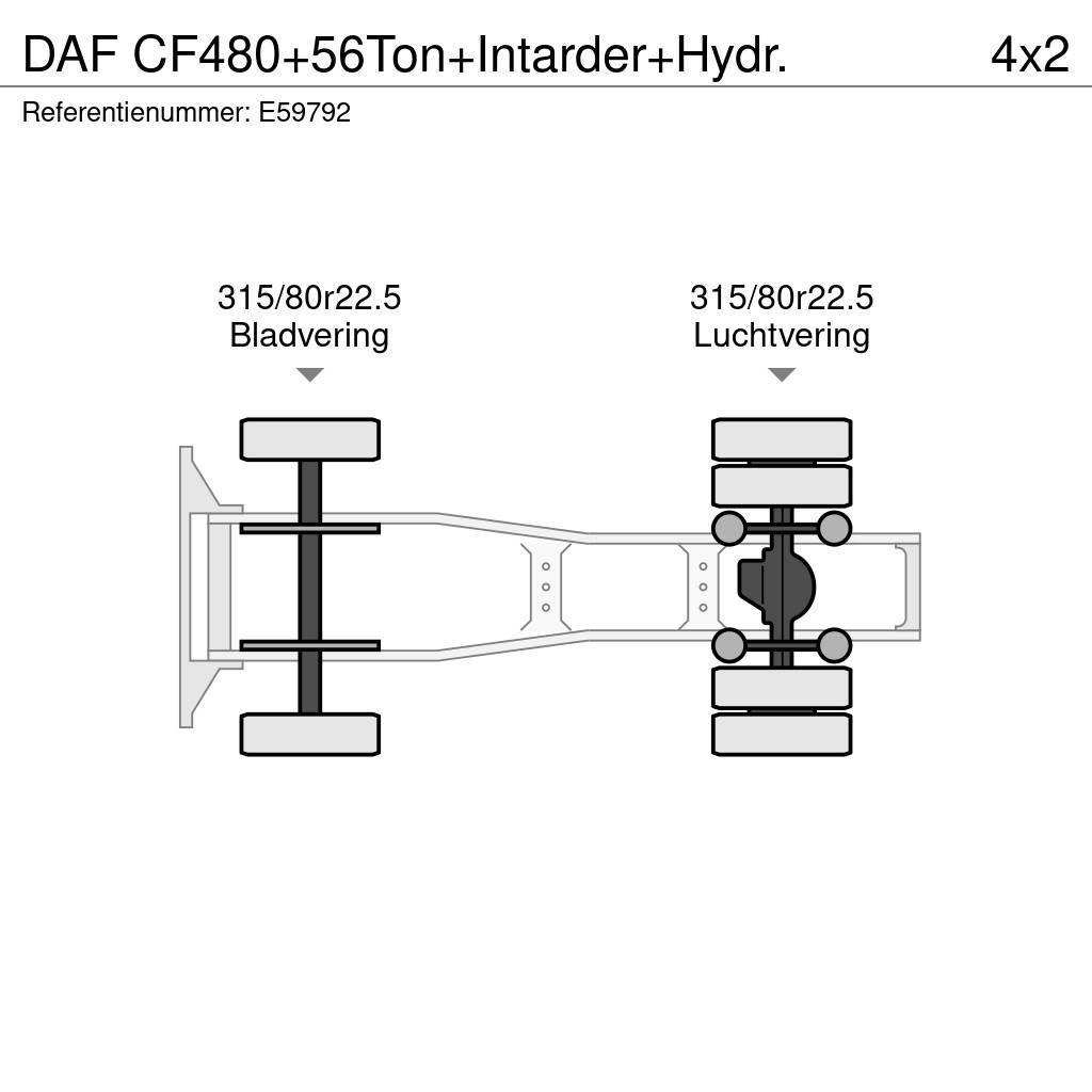 DAF CF480+56Ton+Intarder+Hydr. Nyergesvontatók
