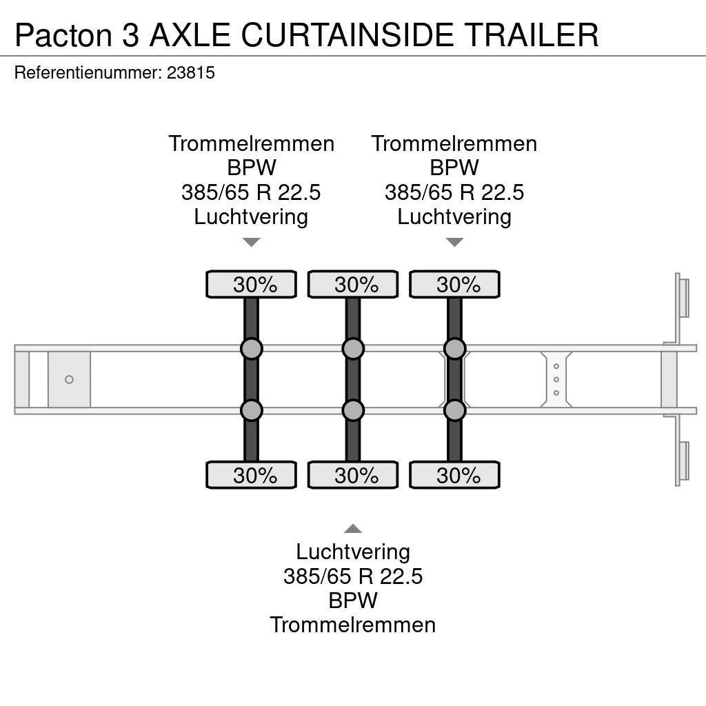 Pacton 3 AXLE CURTAINSIDE TRAILER Elhúzható ponyvás félpótkocsik
