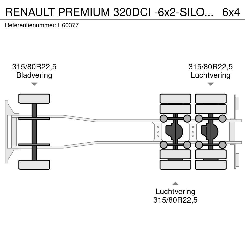 Renault PREMIUM 320DCI -6x2-SILO 7 COMP. Tartályos teherautók