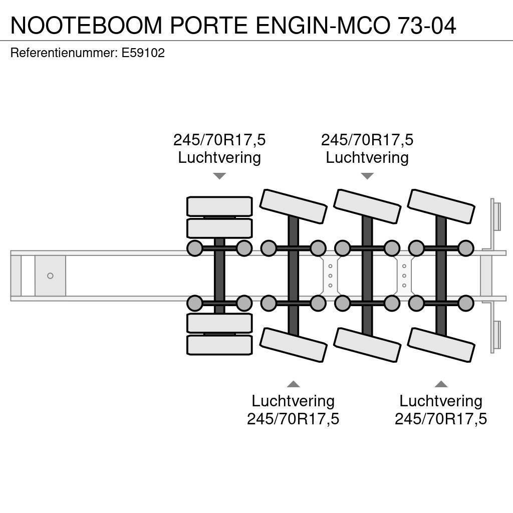 Nooteboom PORTE ENGIN-MCO 73-04 Mélybölcsős félpótkocsik