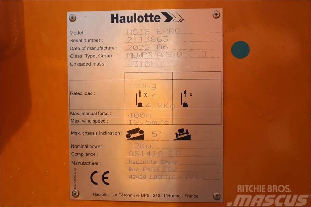 Haulotte HS18 EPRO Valid Inspection, *Guarantee! Full Elect Ollós emelők