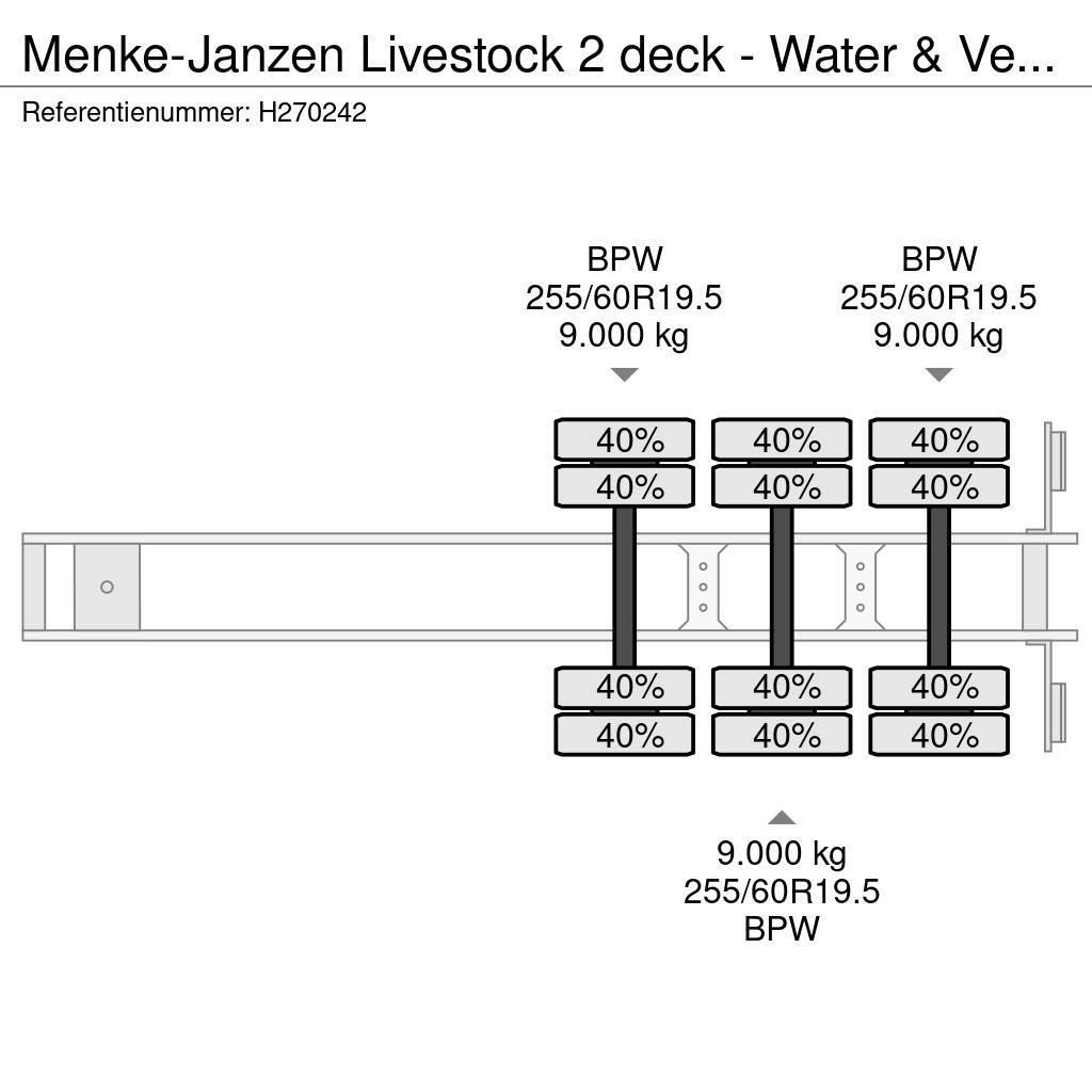  Menke-Janzen Livestock 2 deck - Water & Ventilatio Állatszállító félpótkocsik