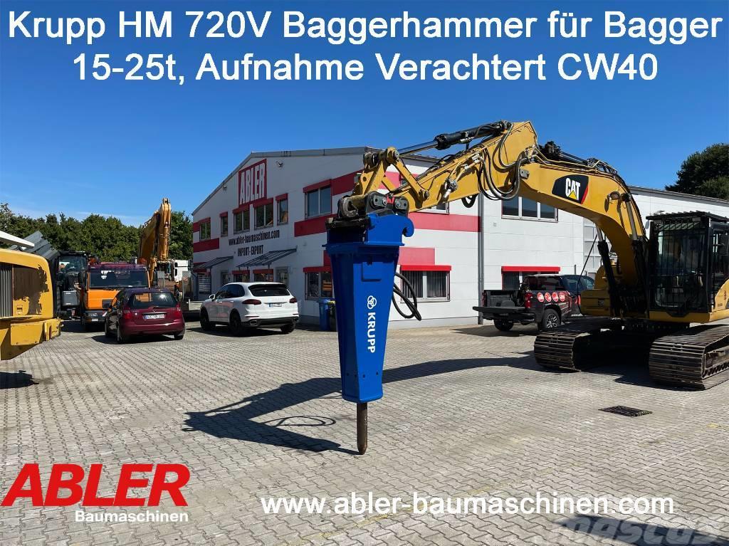 Krupp HM 720 V Abbruchhammer für Bagger 15-25t Bontásra használt kotrók