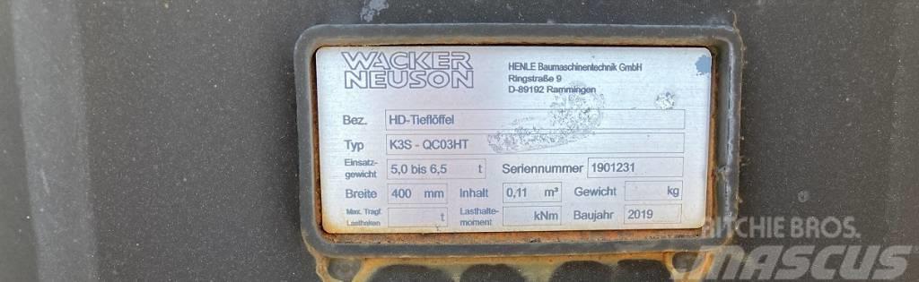 Wacker Neuson Tieflöffel 400mm QC03HT Heavy Duty Törő kanalak