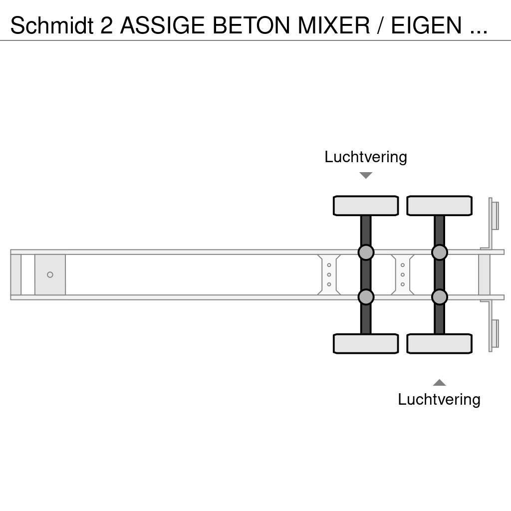 Schmidt 2 ASSIGE BETON MIXER / EIGEN MOTOR / 6 CYL DEUTZ / Egyéb - félpótkocsik