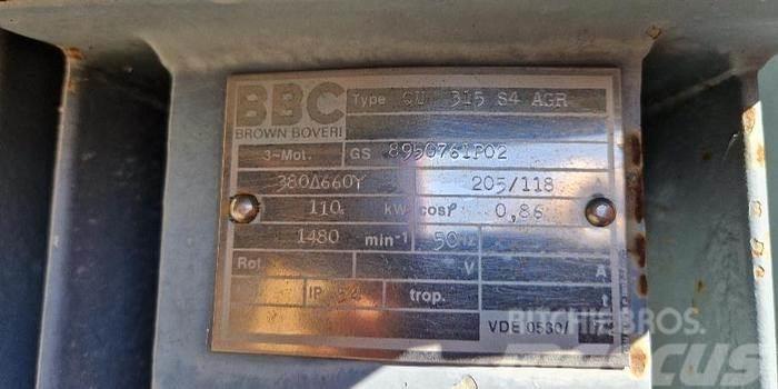 BBC Brown Boveri 110kW Elektromotor Motorok