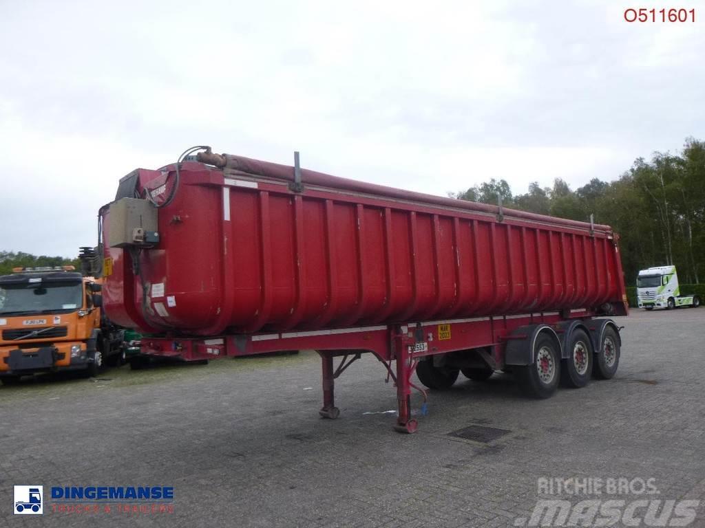 Fruehauf Tipper trailer alu 34.6 m3 + tarpaulin Billenő félpótkocsik