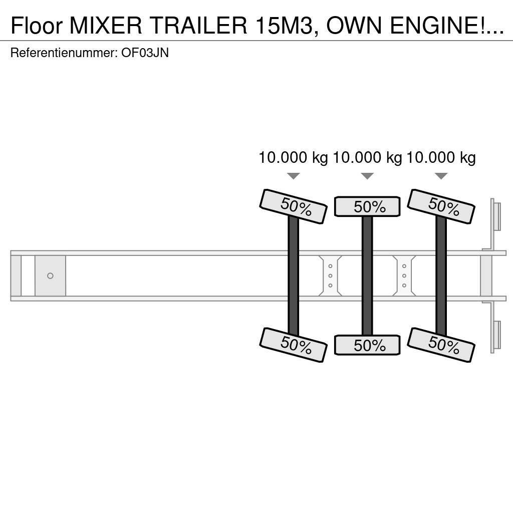 Floor MIXER TRAILER 15M3, OWN ENGINE!!NL MOGELIJK!! Egyéb - félpótkocsik