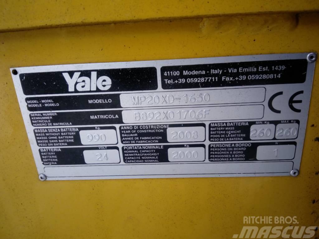 Yale MP 20 XD Vezetőállásos alacsony emelőkocsi