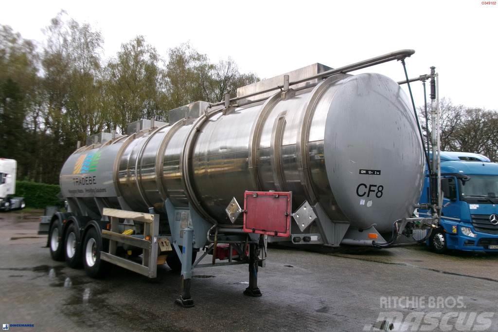  Clayton Chemical tank inox 30 m3 / 1 comp Tartályos félpótkocsik