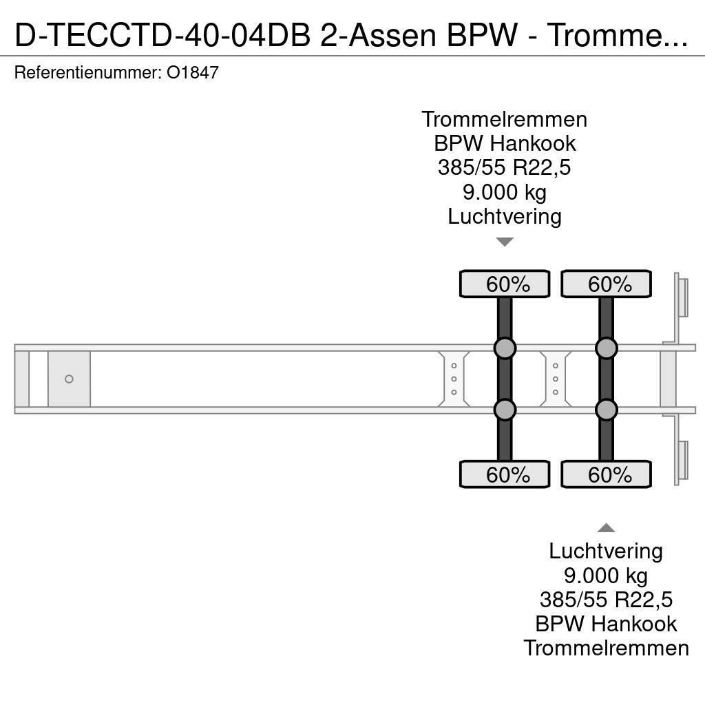 D-tec CTD-40-04DB 2-Assen BPW - Trommelremmen - Combi Do Konténerkeret / Konténeremelő félpótkocsik