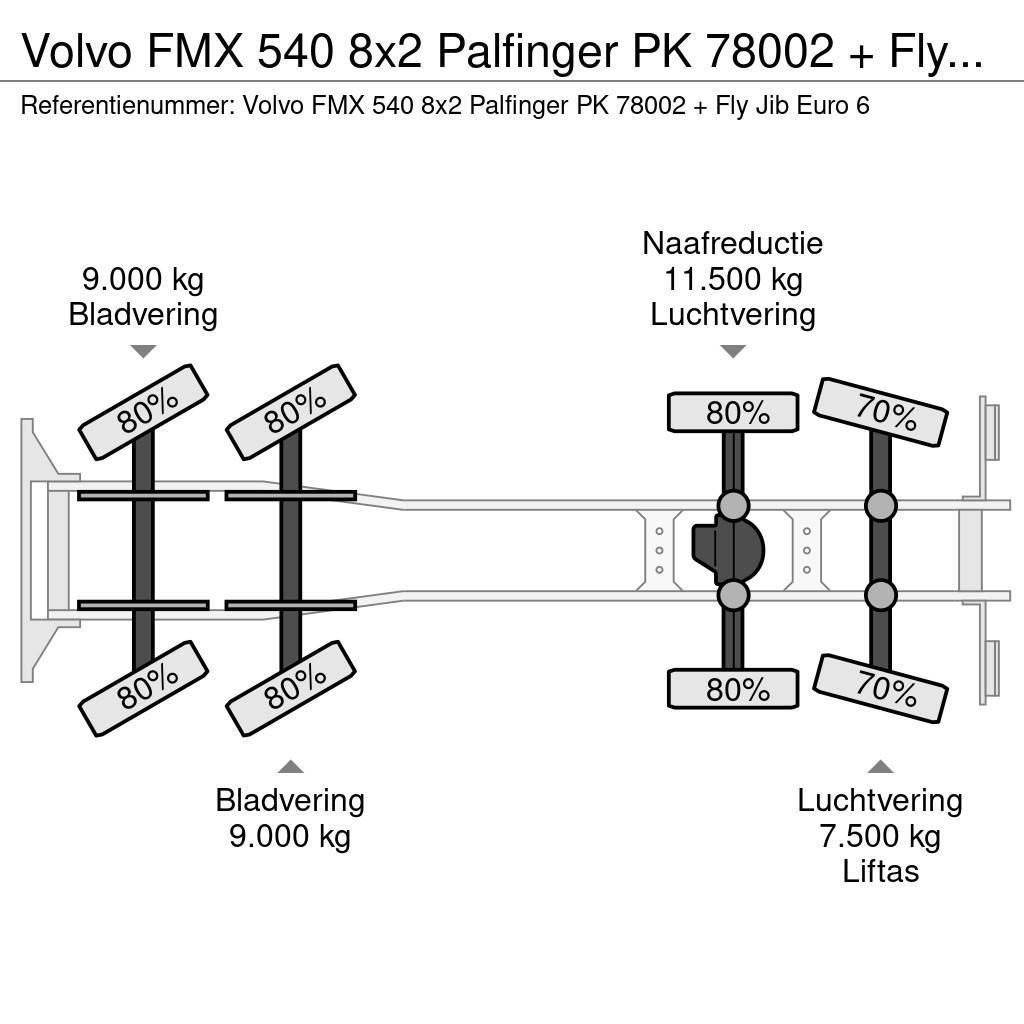 Volvo FMX 540 8x2 Palfinger PK 78002 + Fly Jib Euro 6 Terepdaruk