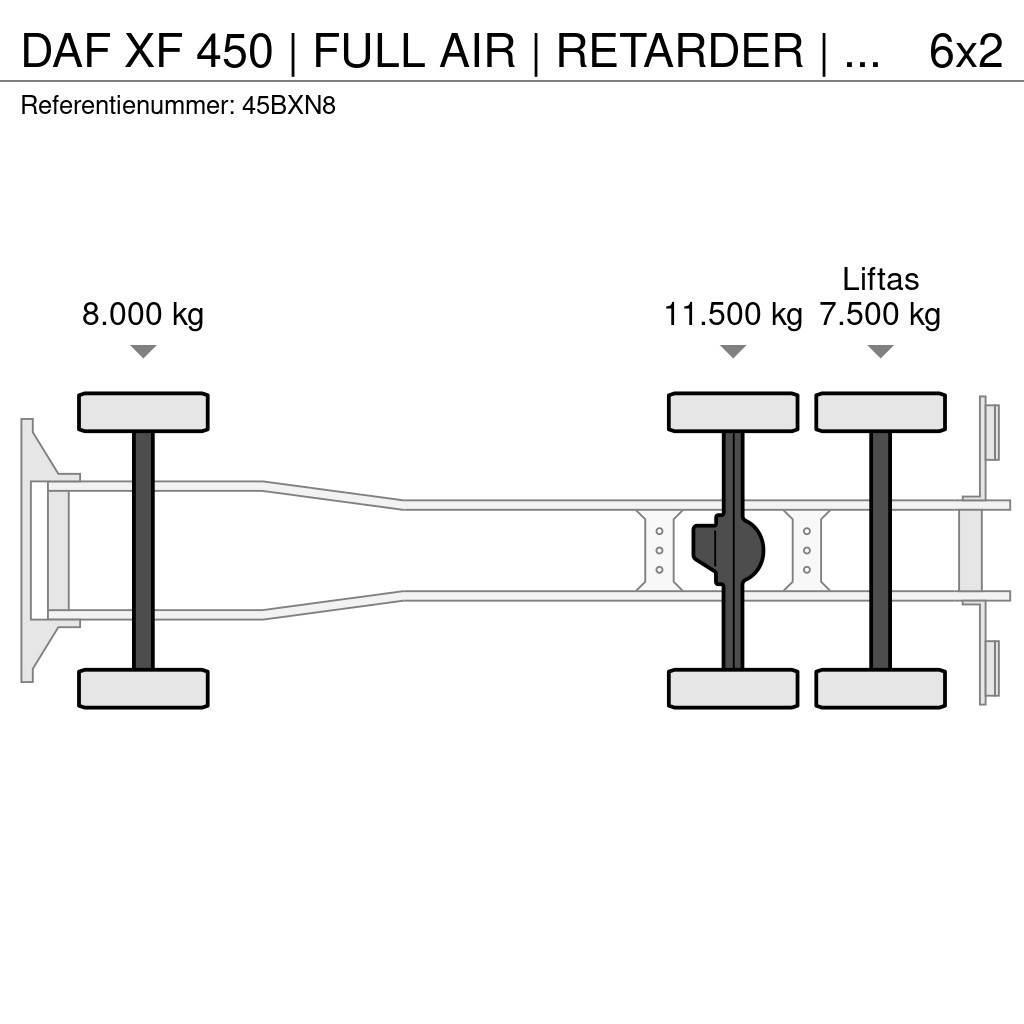 DAF XF 450 | FULL AIR | RETARDER | MACHINE LOW LOADER Járműszállítók