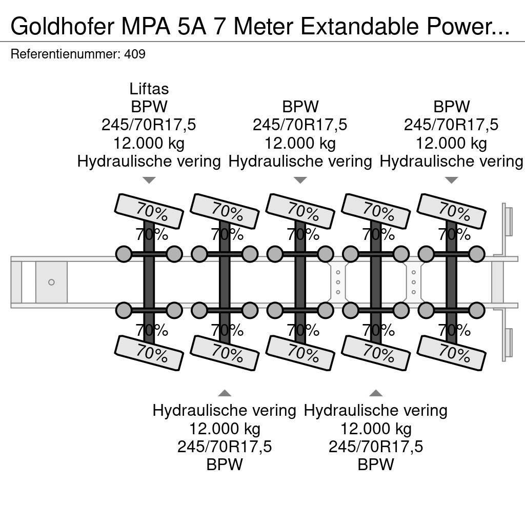 Goldhofer MPA 5A 7 Meter Extandable Powersteering Liftaxle 1 Mélybölcsős félpótkocsik