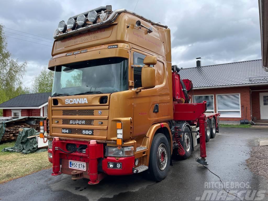 Scania R164 8x2 +Copma 990.6 nosturi+Jibi, kympitys 2028v Darus teherautók