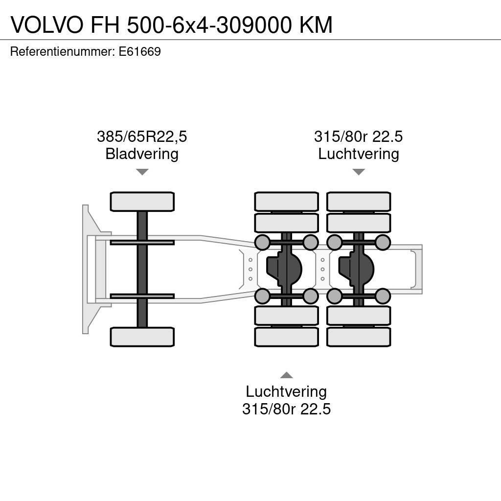 Volvo FH 500-6x4-309000 KM Nyergesvontatók