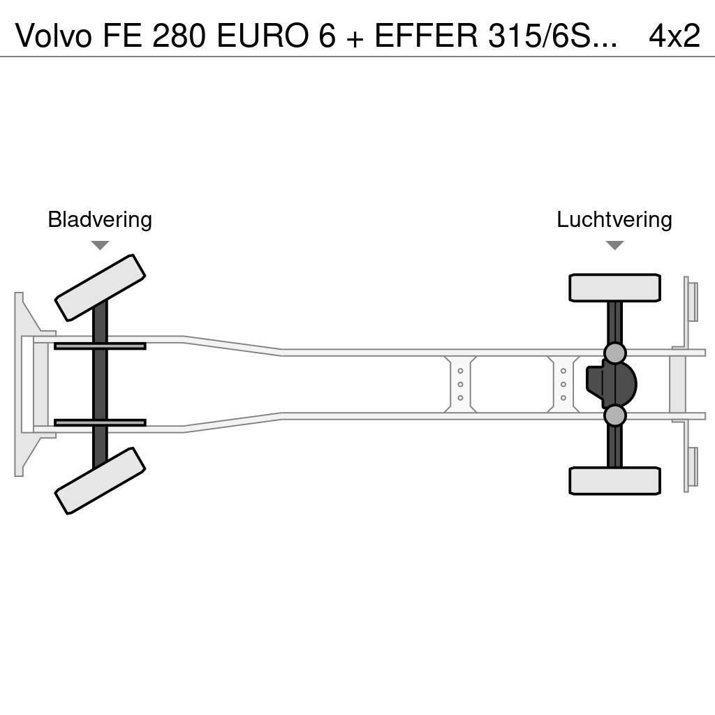 Volvo FE 280 EURO 6 + EFFER 315/6S + JIB 4S / LIER / WIN Terepdaruk