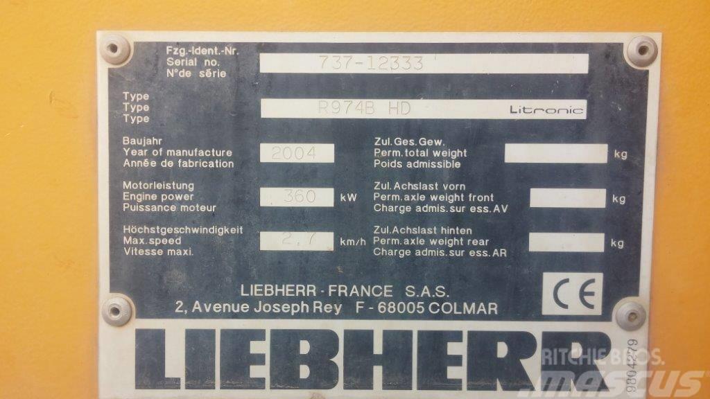 Liebherr R 974 B HD Lánctalpas kotrók
