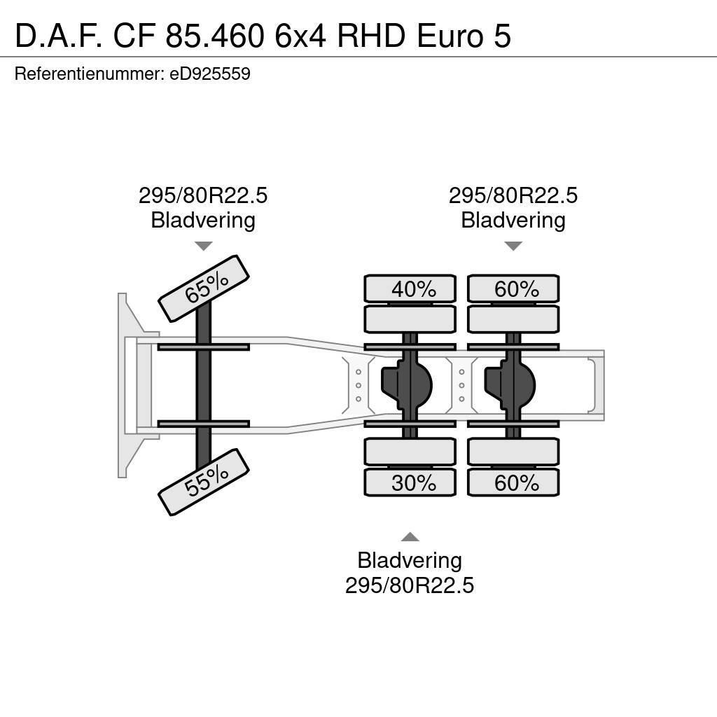 DAF CF 85.460 6x4 RHD Euro 5 Nyergesvontatók