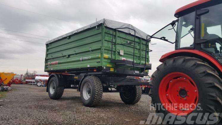 Metal-Fach T711/3 trailer 12 T + extensions 800mm + tarpaulin Billenő Mezőgazdasági pótkocsik