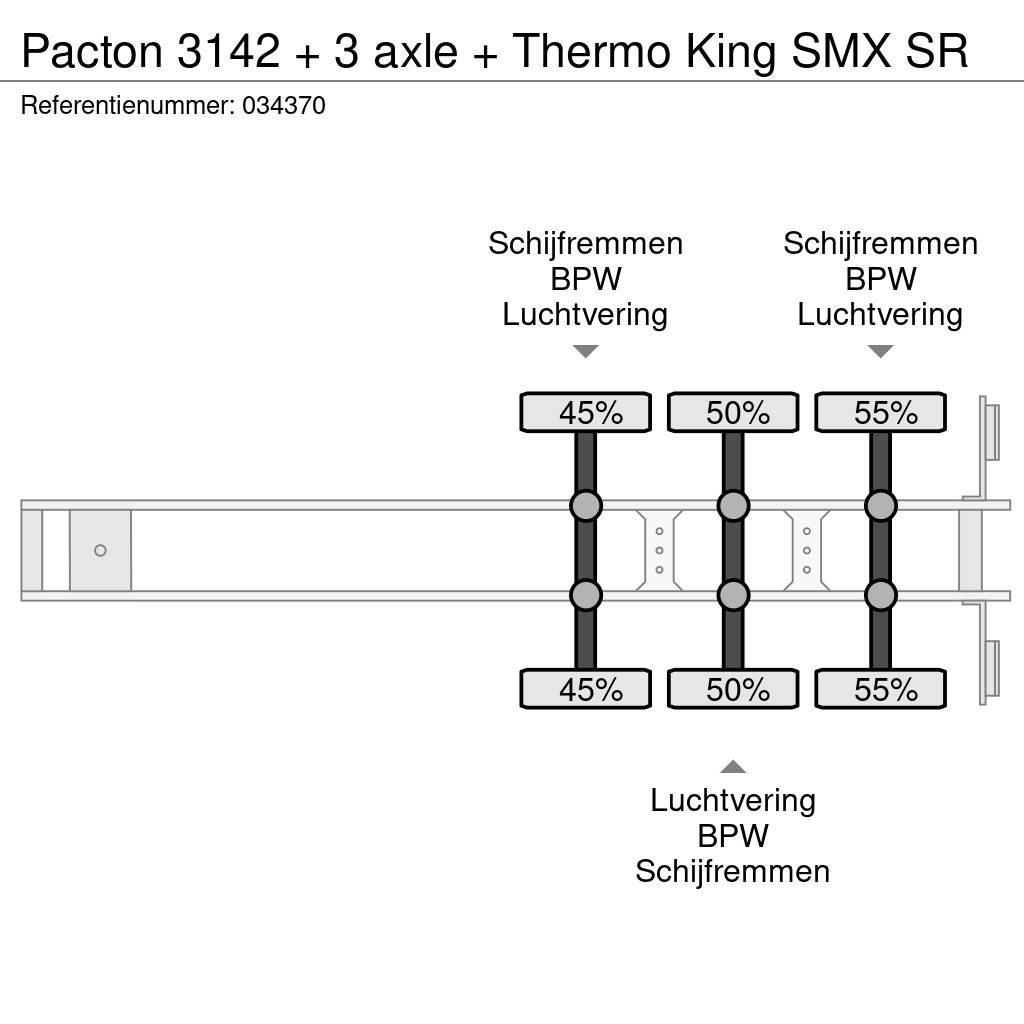 Pacton 3142 + 3 axle + Thermo King SMX SR Hűtős félpótkocsik