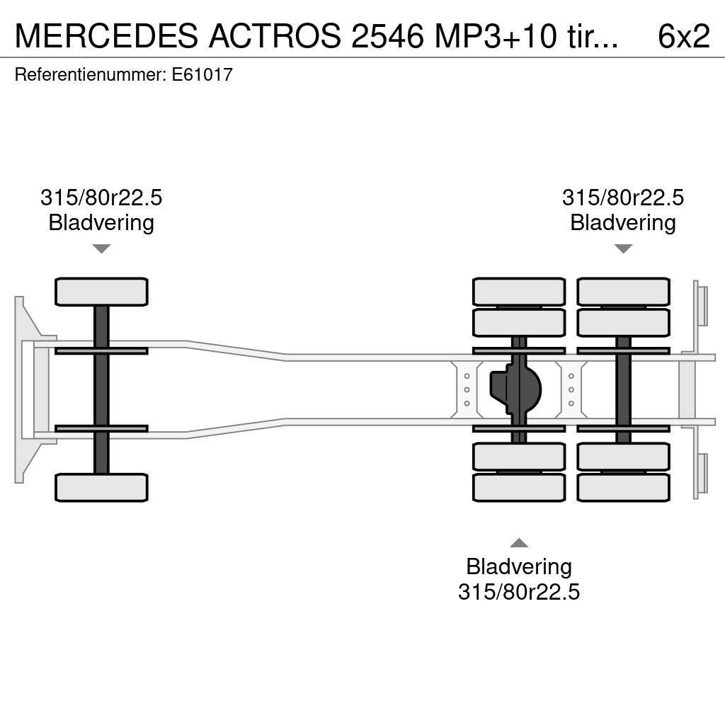 Mercedes-Benz ACTROS 2546 MP3+10 tires/pneus Konténer keretes / Konténeres teherautók