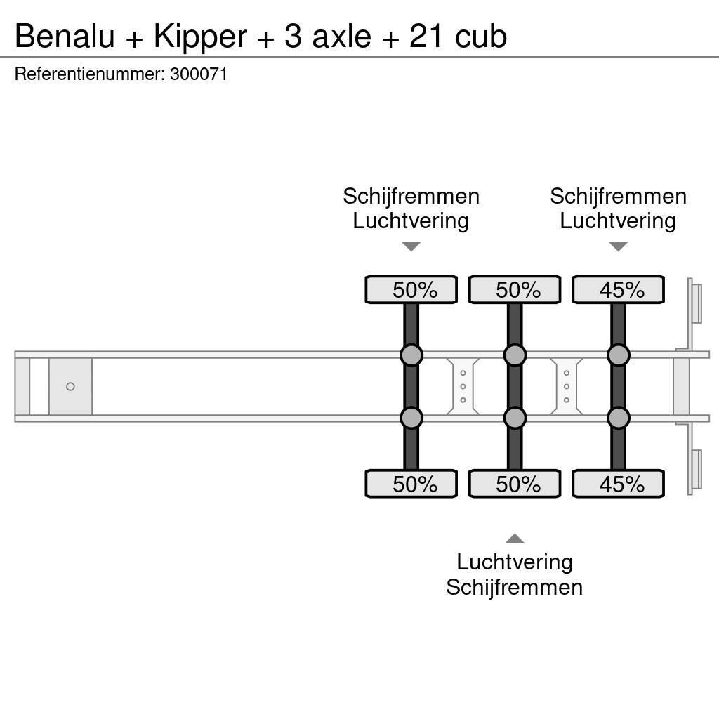 Benalu + Kipper + 3 axle + 21 cub Billenő félpótkocsik