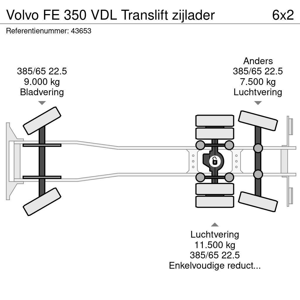 Volvo FE 350 VDL Translift zijlader Hulladék szállítók