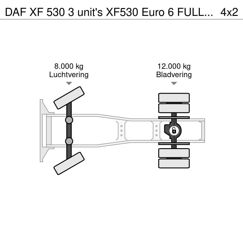DAF XF 530 3 unit's XF530 Euro 6 FULL-SPOILER ZF-Intar Nyergesvontatók