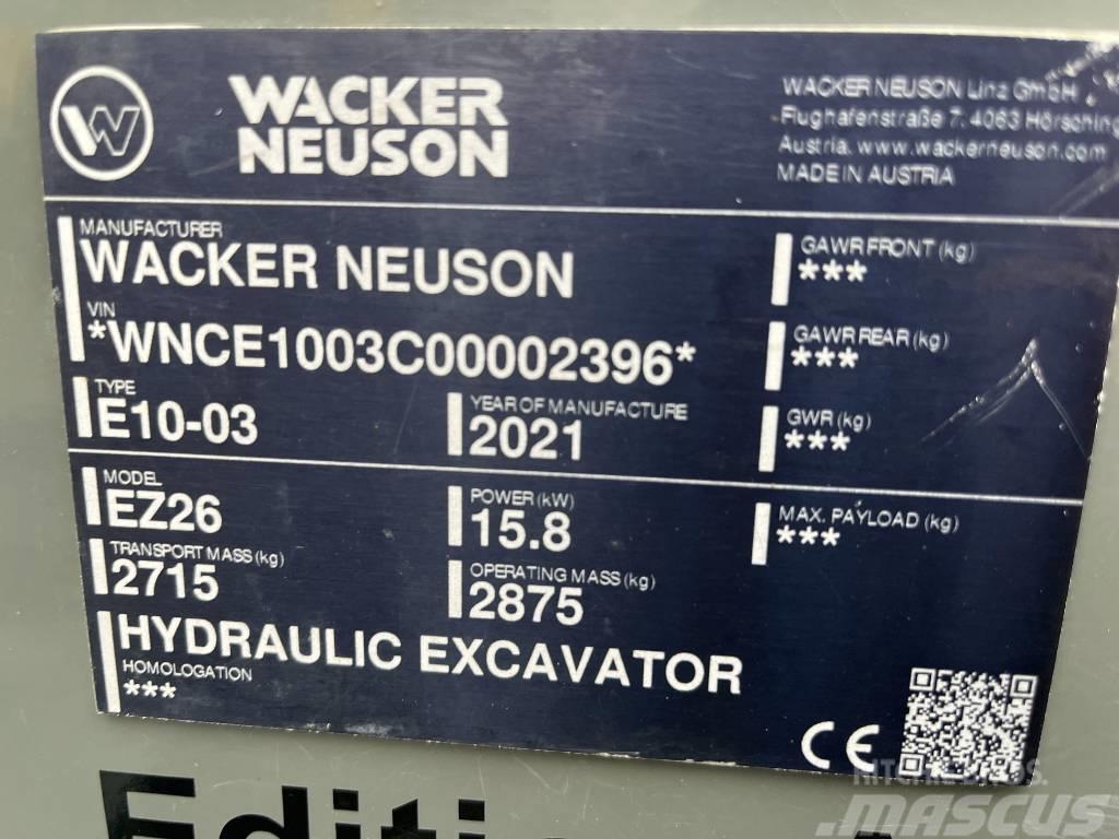 Wacker Neuson EZ 26 Mini kotrók < 7t