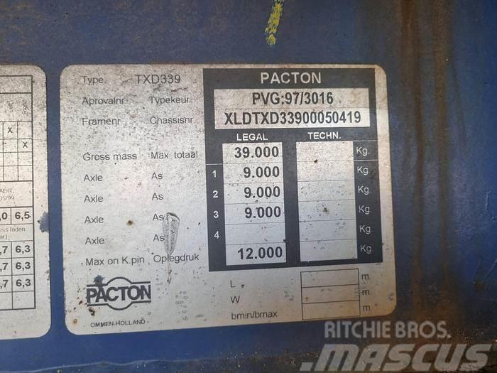 Pacton TXD 339 | Air suspension | BPW ECO P drum Platós / Ponyvás félpótkocsik