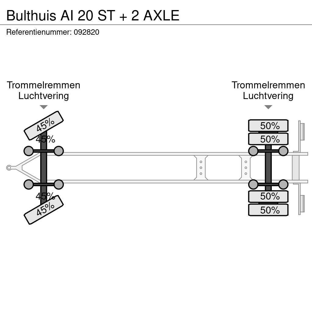 Bulthuis AI 20 ST + 2 AXLE Konténer keret / Konténeremelő pótkocsik