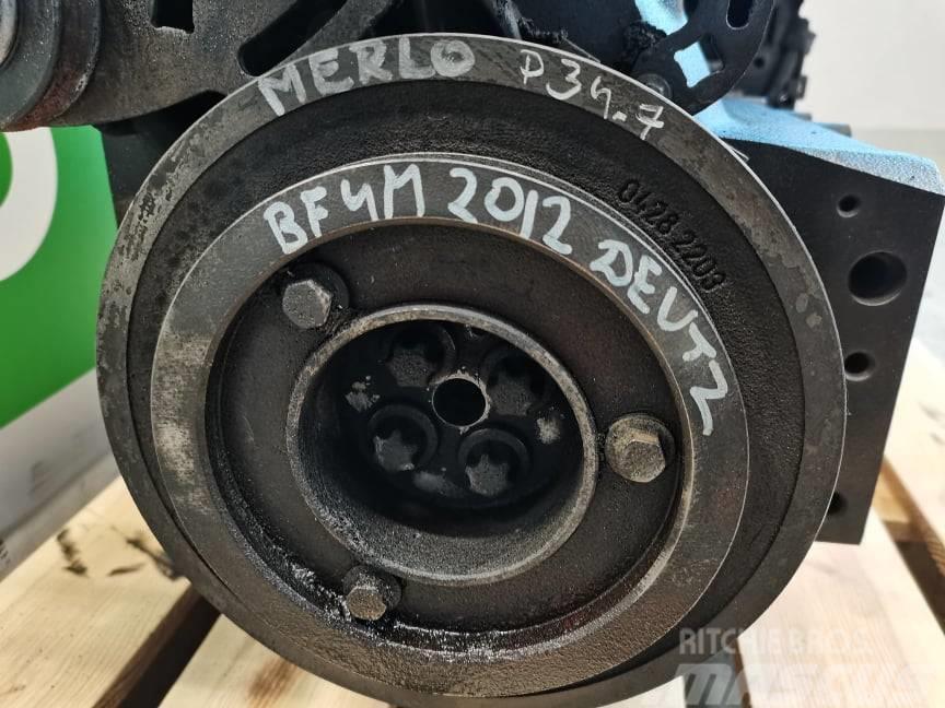 Merlo P 34.7 {Deutz BF4M 2012} pulley wheel engine Motorok