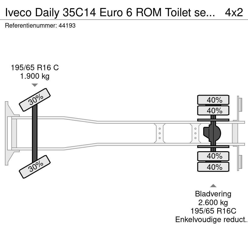 Iveco Daily 35C14 Euro 6 ROM Toilet servicewagen Vákuum teherautok