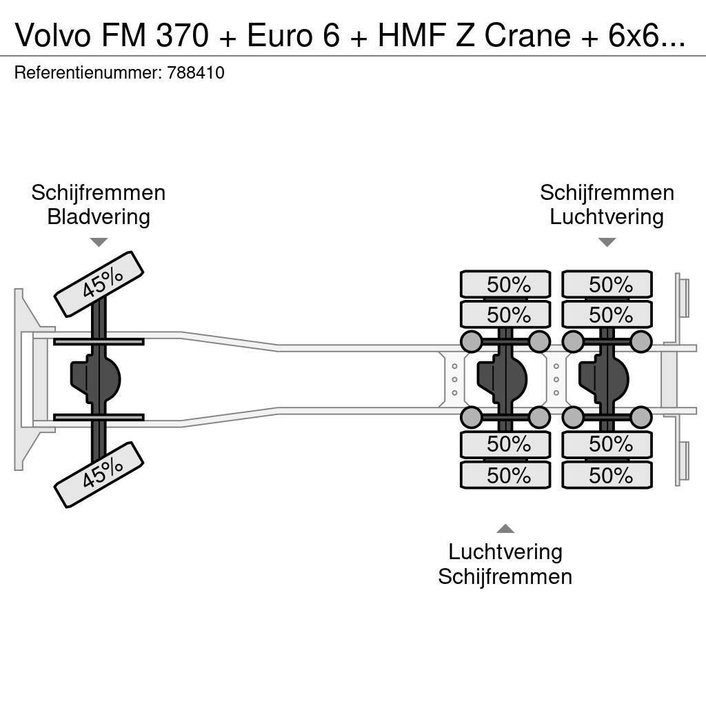 Volvo FM 370 + Euro 6 + HMF Z Crane + 6x6 + Hardox KIPPE Terepdaruk