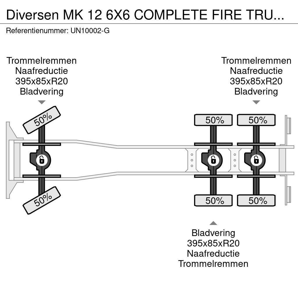  Diversen MK 12 6X6 COMPLETE FIRE TRUCK FULL STEEL Tűzoltó