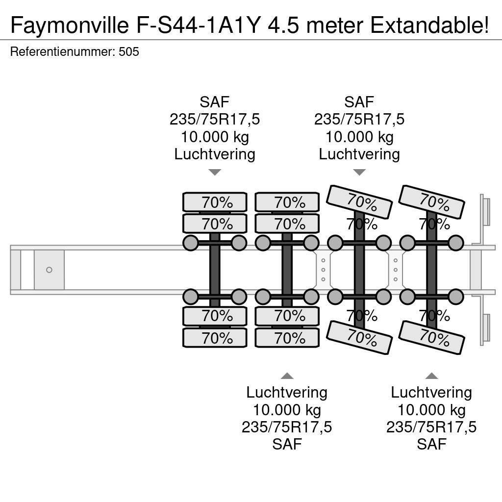 Faymonville F-S44-1A1Y 4.5 meter Extandable! Mélybölcsős félpótkocsik