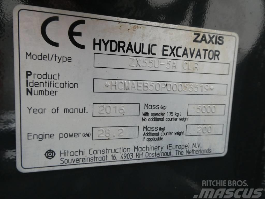 Hitachi ZX 55 U-5 A CLR Mini kotrók < 7t