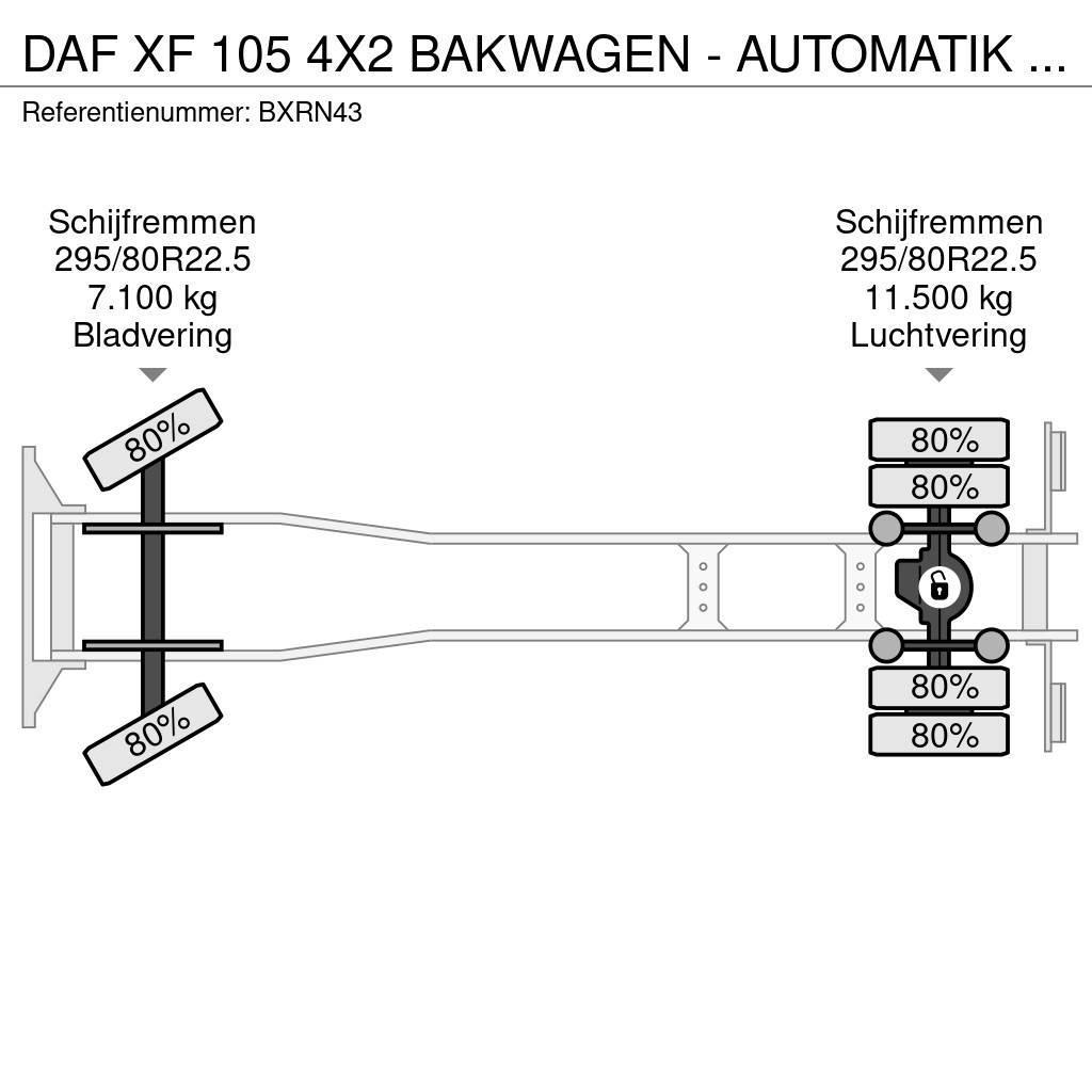 DAF XF 105 4X2 BAKWAGEN - AUTOMATIK - LESAUTO - LOW MI Dobozos teherautók