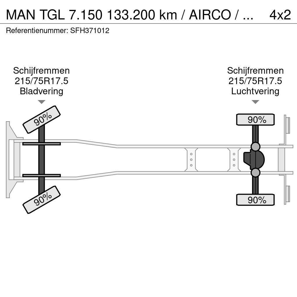 MAN TGL 7.150 133.200 km / AIRCO / MANUEL / CARGOLIFT Dobozos teherautók