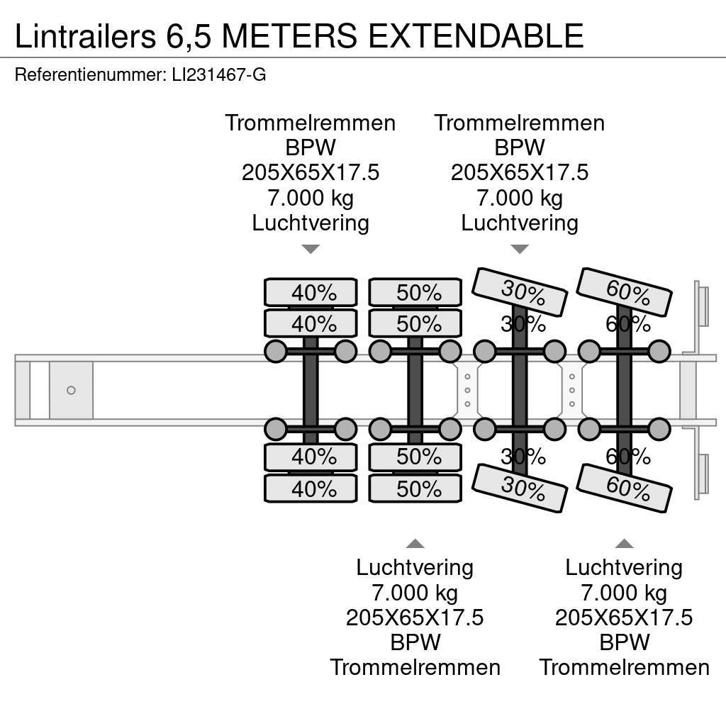 Lintrailers 6,5 METERS EXTENDABLE Mélybölcsős félpótkocsik