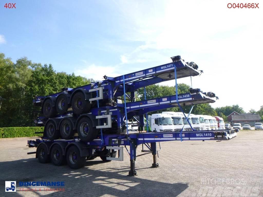 Dennison Stack - 3 x container trailer 20-30-40-45 ft Konténerkeret / Konténeremelő félpótkocsik