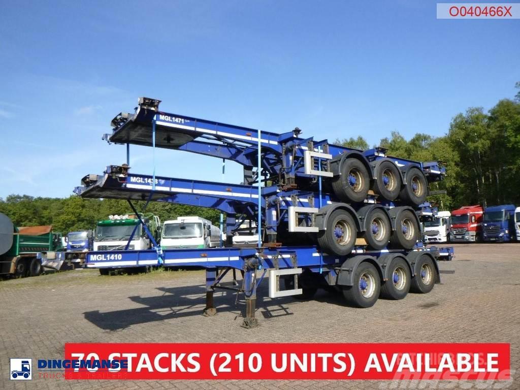 Dennison Stack - 3 x container trailer 20-30-40-45 ft Konténerkeret / Konténeremelő félpótkocsik