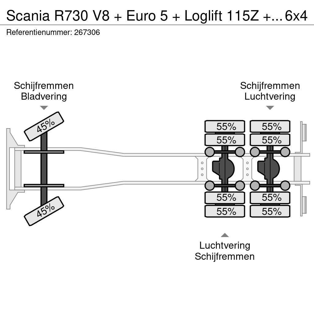 Scania R730 V8 + Euro 5 + Loglift 115Z + 6X4 + DISCOUNTED Terepdaruk
