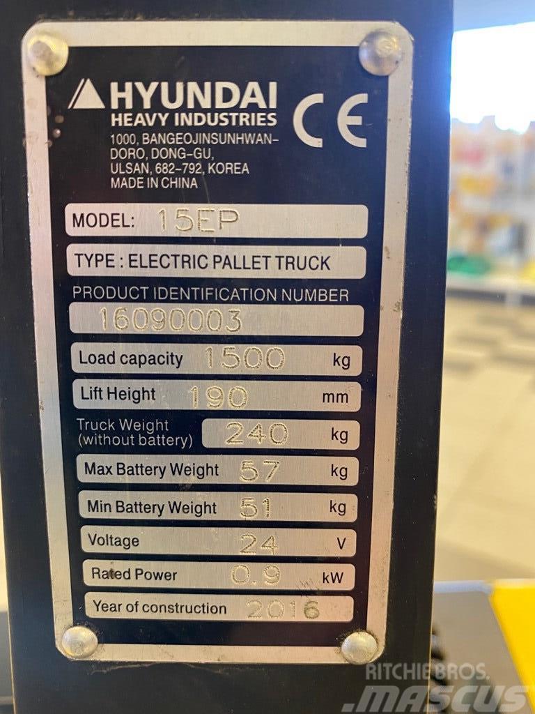 Hyundai 15EP Alacsony emelőkocsi